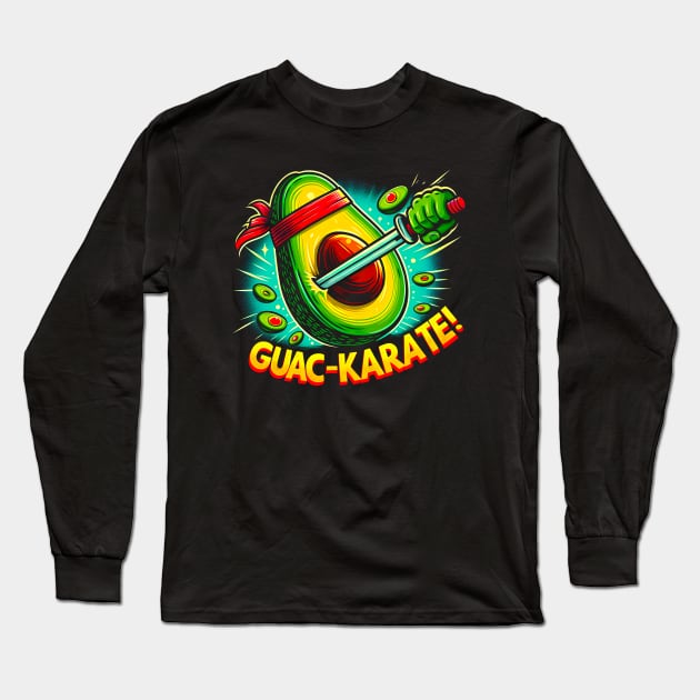 Guac Karate ! Avocado Lover funny Gift Long Sleeve T-Shirt by T-shirt US